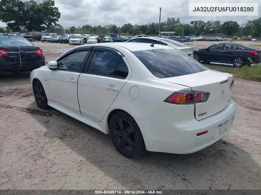 2015 Mitsubishi Lancer Es VIN: JA32U2FU6FU018280 Lot: 40355714