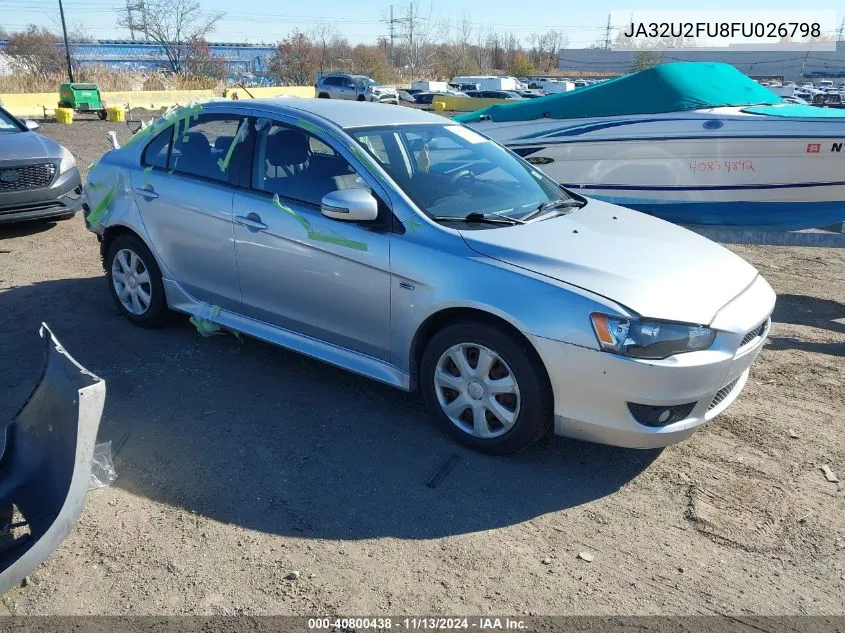 2015 Mitsubishi Lancer Es VIN: JA32U2FU8FU026798 Lot: 40800438