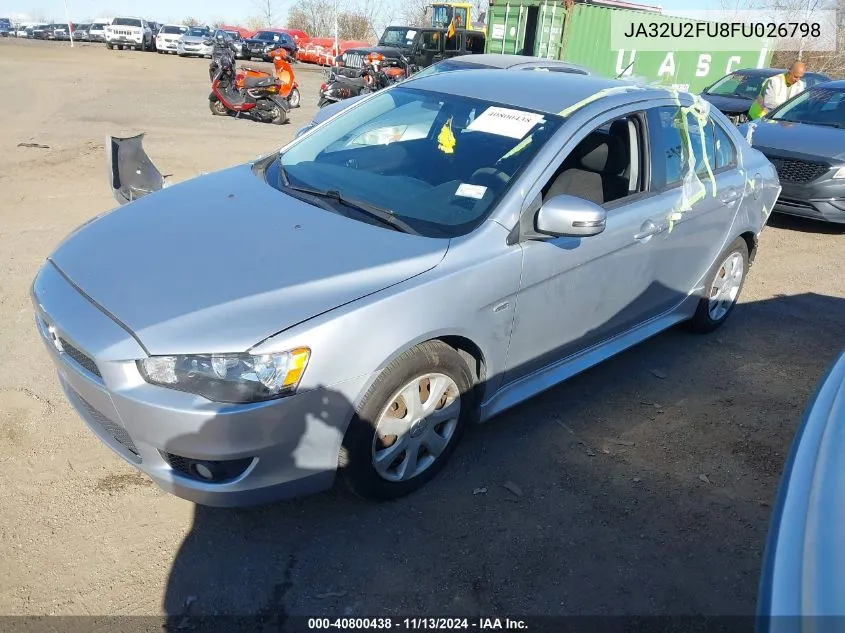 2015 Mitsubishi Lancer Es VIN: JA32U2FU8FU026798 Lot: 40800438