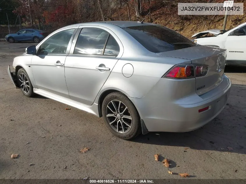 2015 Mitsubishi Lancer Se VIN: JA32V2FWXFU010472 Lot: 40816526