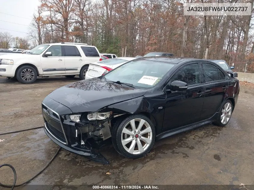 2015 Mitsubishi Lancer Gt VIN: JA32U8FW6FU022737 Lot: 40868314