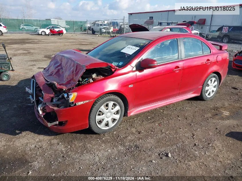 2015 Mitsubishi Lancer Es VIN: JA32U2FU1FU018025 Lot: 40876229