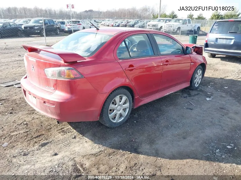 2015 Mitsubishi Lancer Es VIN: JA32U2FU1FU018025 Lot: 40876229