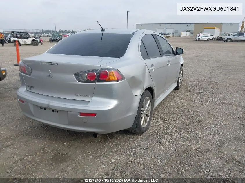 2016 Mitsubishi Lancer VIN: JA32V2FWXGU601841 Lot: 12127245