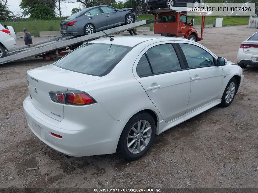 2016 Mitsubishi Lancer Es VIN: JA32U2FU6GU007426 Lot: 39731971