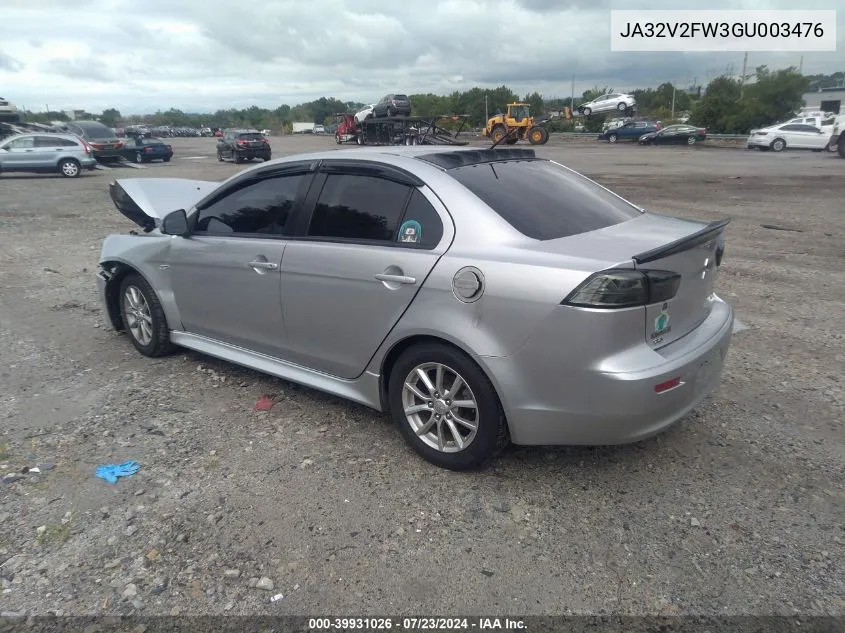 JA32V2FW3GU003476 2016 Mitsubishi Lancer Es