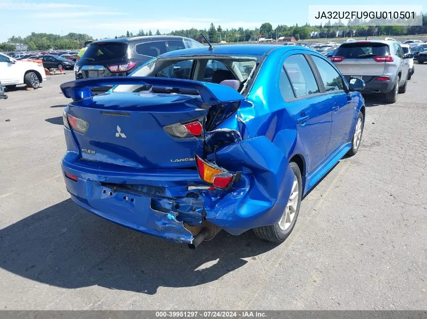 2016 Mitsubishi Lancer Es VIN: JA32U2FU9GU010501 Lot: 39951297