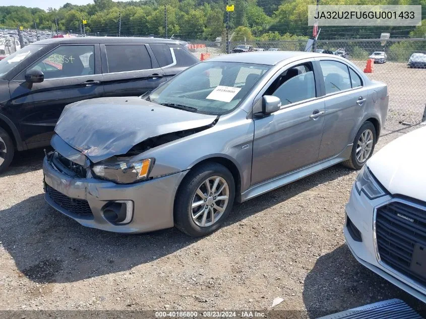 2016 Mitsubishi Lancer Es VIN: JA32U2FU6GU001433 Lot: 40186800