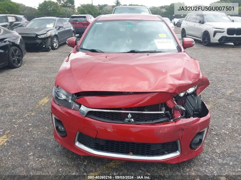 2016 Mitsubishi Lancer Es VIN: JA32U2FU5GU007501 Lot: 40260216