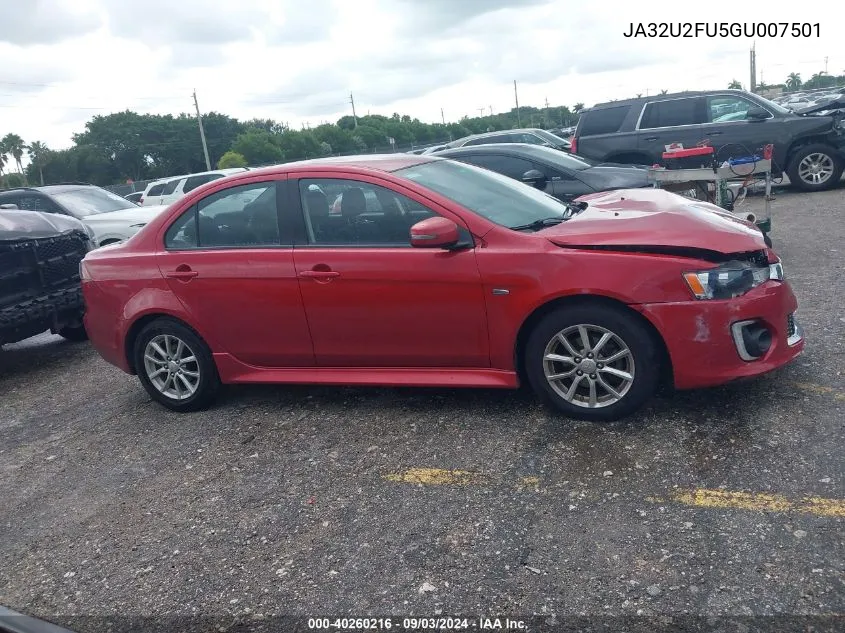 2016 Mitsubishi Lancer Es VIN: JA32U2FU5GU007501 Lot: 40260216