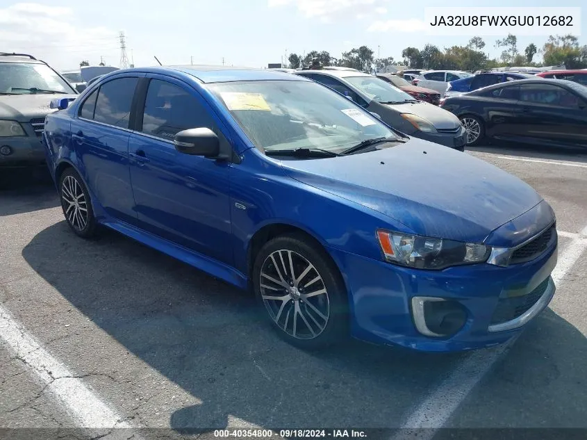 2016 Mitsubishi Lancer Gt VIN: JA32U8FWXGU012682 Lot: 40354800