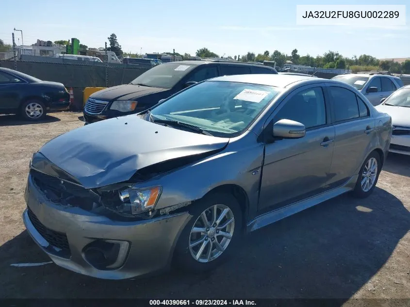 2016 Mitsubishi Lancer Es VIN: JA32U2FU8GU002289 Lot: 40390661