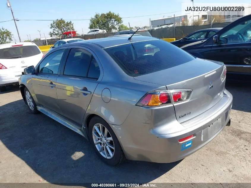 2016 Mitsubishi Lancer Es VIN: JA32U2FU8GU002289 Lot: 40390661