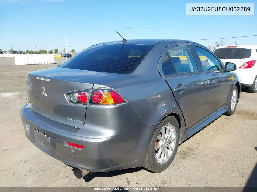 2016 Mitsubishi Lancer Es VIN: JA32U2FU8GU002289 Lot: 40390661