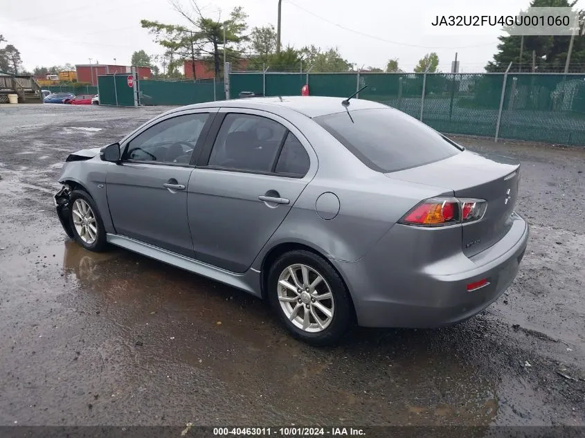 2016 Mitsubishi Lancer Es VIN: JA32U2FU4GU001060 Lot: 40463011