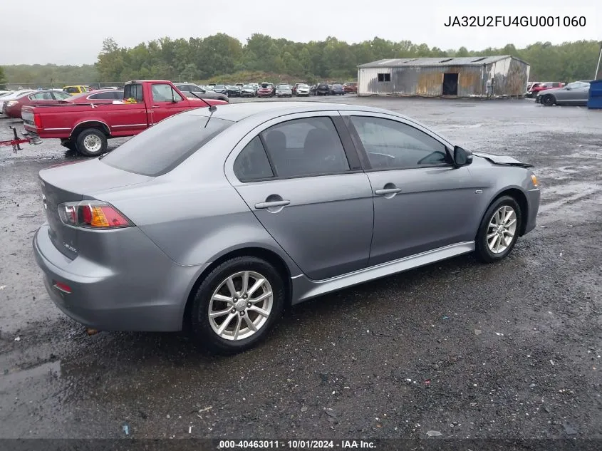 2016 Mitsubishi Lancer Es VIN: JA32U2FU4GU001060 Lot: 40463011