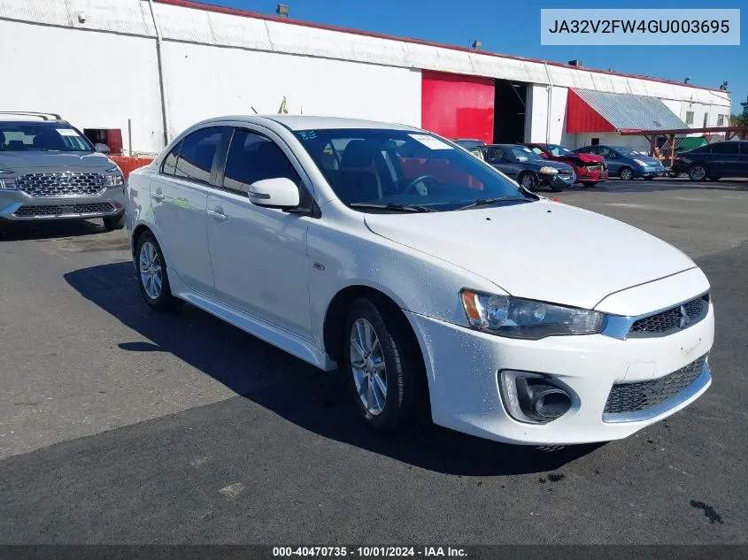 2016 Mitsubishi Lancer Es VIN: JA32V2FW4GU003695 Lot: 40470735