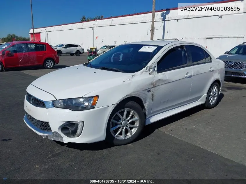 2016 Mitsubishi Lancer Es VIN: JA32V2FW4GU003695 Lot: 40470735