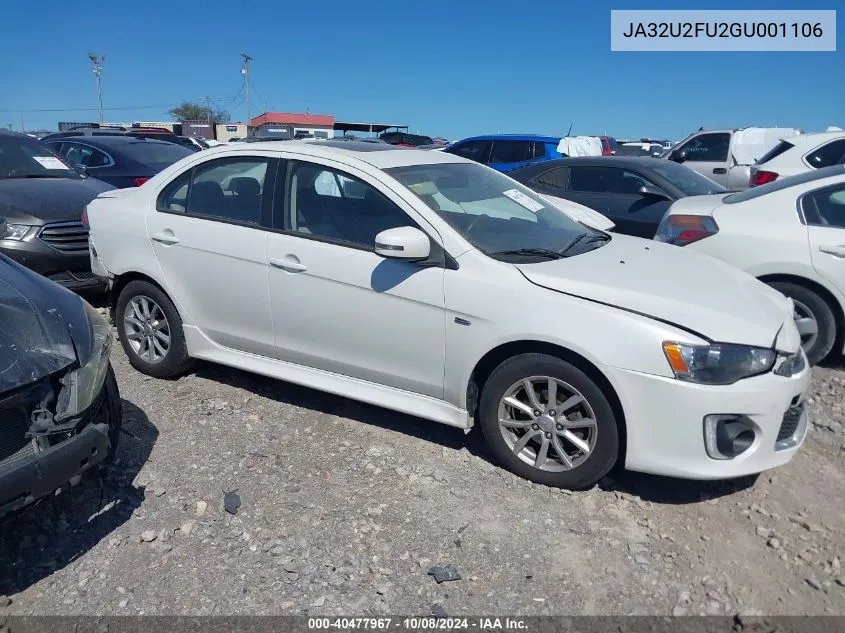 2016 Mitsubishi Lancer Es VIN: JA32U2FU2GU001106 Lot: 40477967