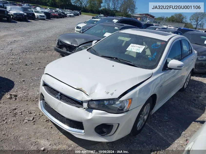 2016 Mitsubishi Lancer Es VIN: JA32U2FU2GU001106 Lot: 40477967