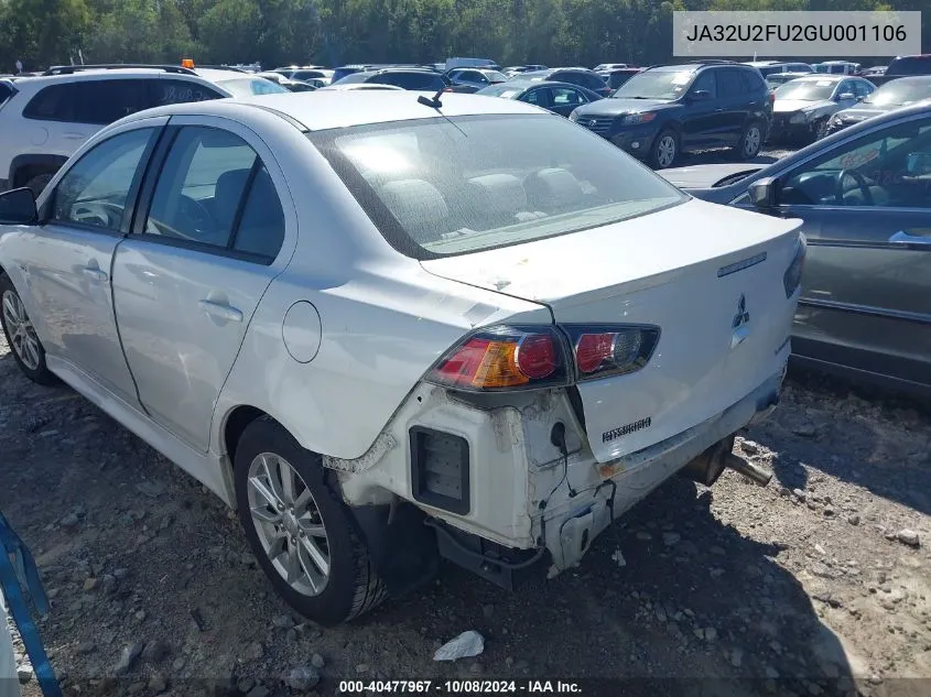 2016 Mitsubishi Lancer Es VIN: JA32U2FU2GU001106 Lot: 40477967