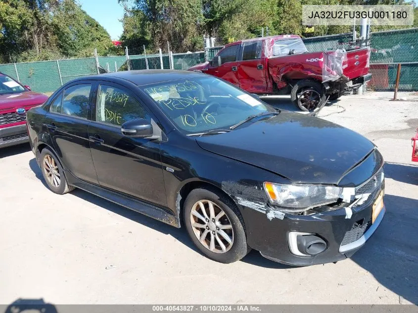 2016 Mitsubishi Lancer Es VIN: JA32U2FU3GU001180 Lot: 40543827