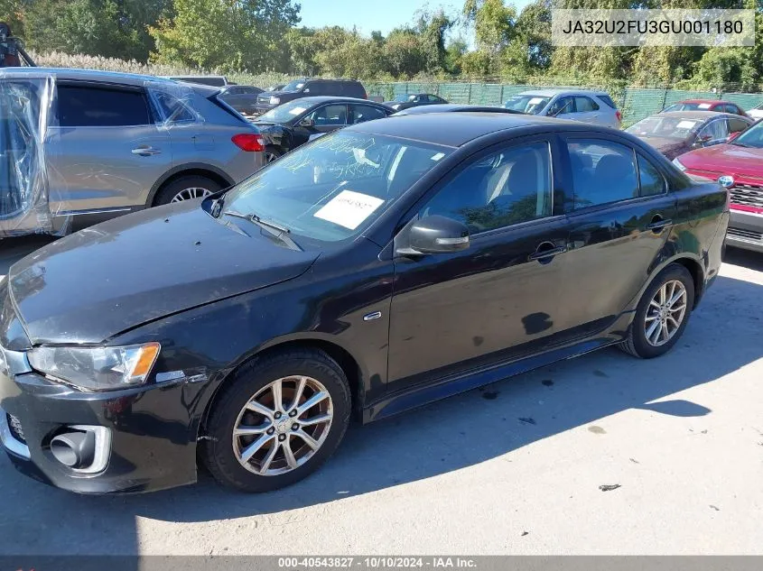 2016 Mitsubishi Lancer Es VIN: JA32U2FU3GU001180 Lot: 40543827