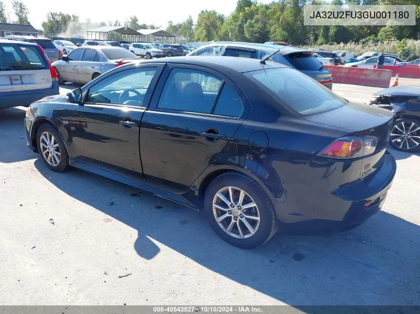 2016 Mitsubishi Lancer Es VIN: JA32U2FU3GU001180 Lot: 40543827