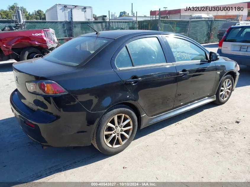 2016 Mitsubishi Lancer Es VIN: JA32U2FU3GU001180 Lot: 40543827