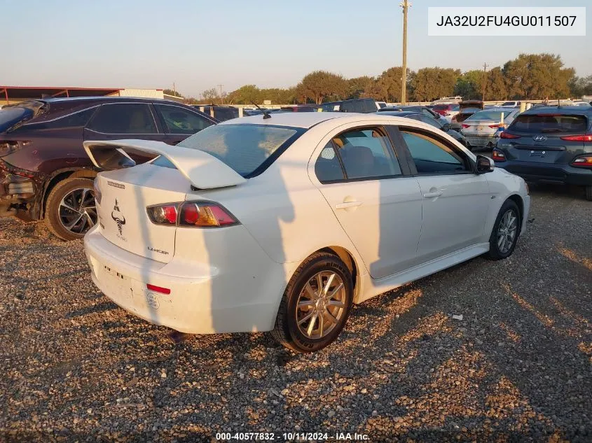 2016 Mitsubishi Lancer Es VIN: JA32U2FU4GU011507 Lot: 40577832