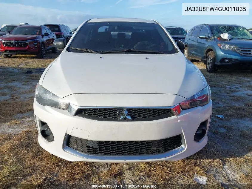 2016 Mitsubishi Lancer Gt VIN: JA32U8FW4GU011835 Lot: 40619900