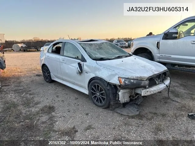 2017 Mitsubishi Lancer Es VIN: JA32U2FU3HU605314 Lot: 20169302