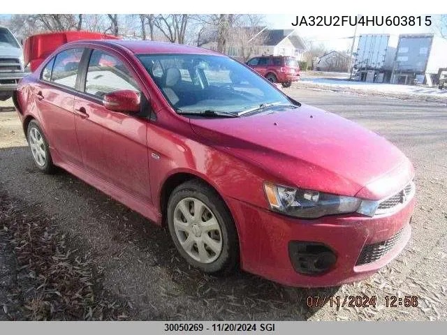 2017 Mitsubishi Lancer Es VIN: JA32U2FU4HU603815 Lot: 30050269