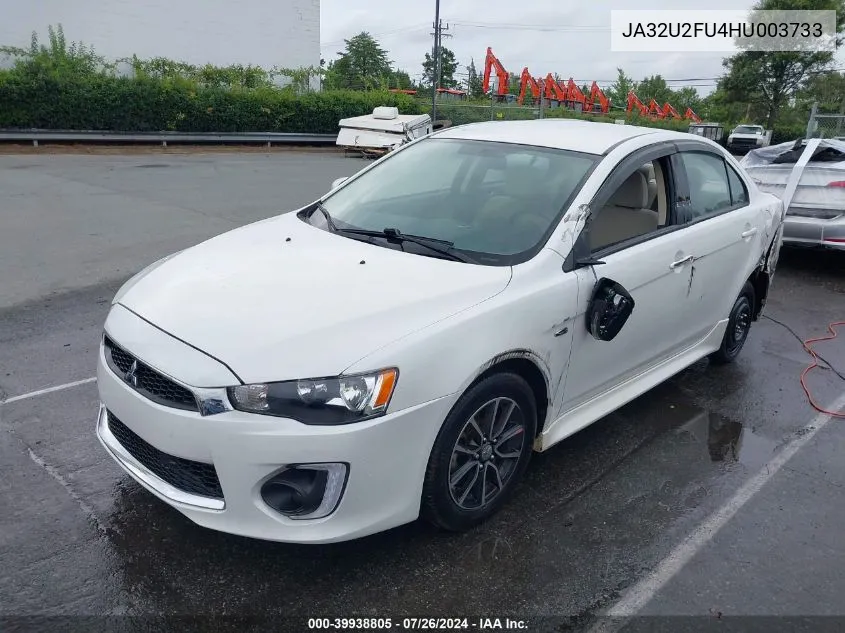 2017 Mitsubishi Lancer Es VIN: JA32U2FU4HU003733 Lot: 39938805