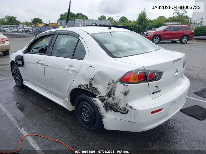 2017 Mitsubishi Lancer Es VIN: JA32U2FU4HU003733 Lot: 39938805