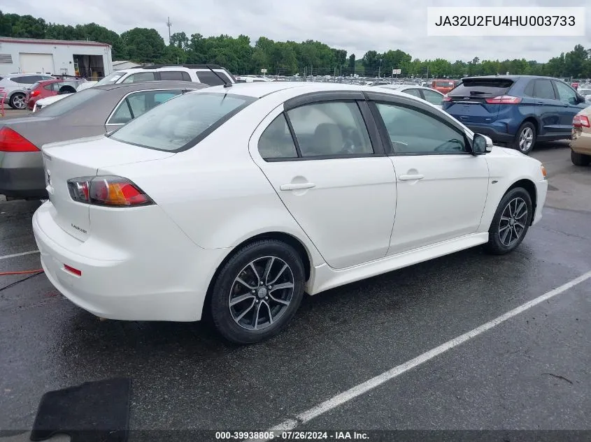 JA32U2FU4HU003733 2017 Mitsubishi Lancer Es