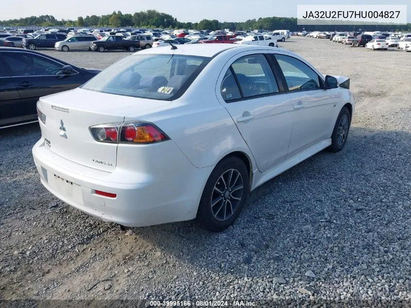 2017 Mitsubishi Lancer Es VIN: JA32U2FU7HU004827 Lot: 39995166