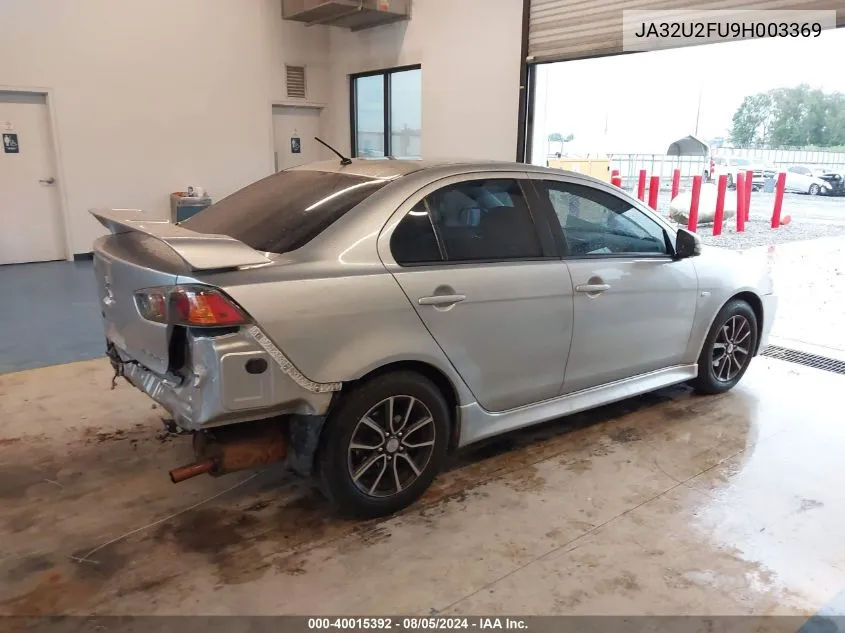 JA32U2FU9H003369 2017 Mitsubishi Lancer Es