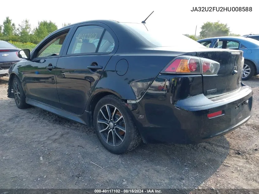 2017 Mitsubishi Lancer Es VIN: JA32U2FU2HU008588 Lot: 40117102