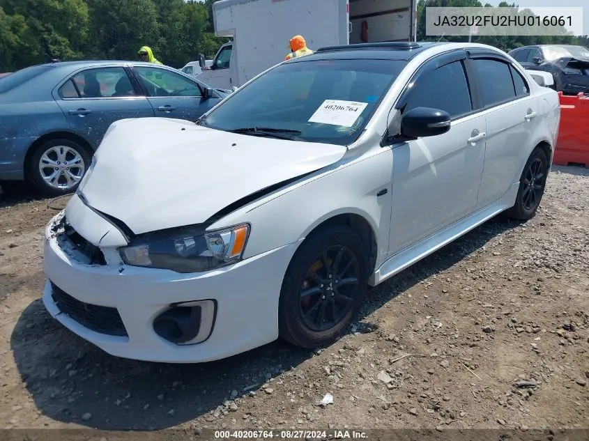 2017 Mitsubishi Lancer Le VIN: JA32U2FU2HU016061 Lot: 40206764