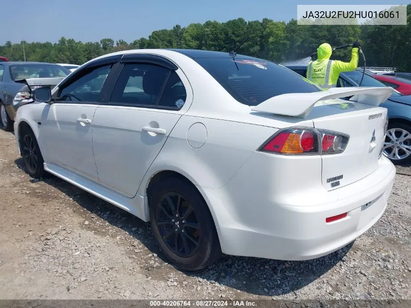 2017 Mitsubishi Lancer Le VIN: JA32U2FU2HU016061 Lot: 40206764