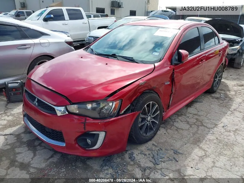 2017 Mitsubishi Lancer Es VIN: JA32U2FU1HU008789 Lot: 40208478