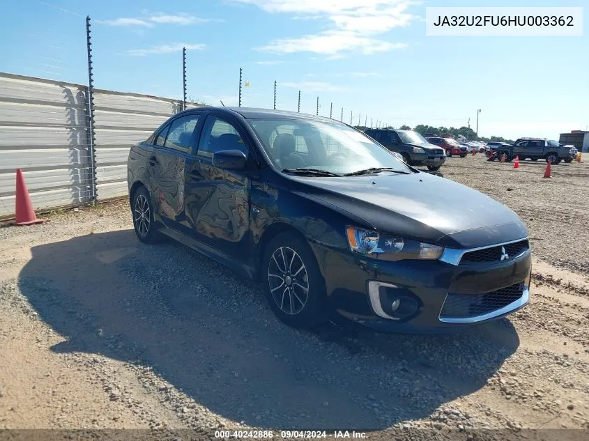 2017 Mitsubishi Lancer Es VIN: JA32U2FU6HU003362 Lot: 40242886