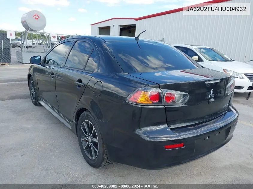 2017 Mitsubishi Lancer Es VIN: JA32U2FU4HU004932 Lot: 40289982