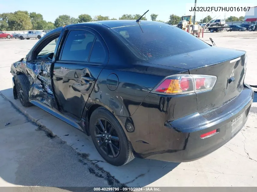 2017 Mitsubishi Lancer Es VIN: JA32U2FU7HU016167 Lot: 40299795