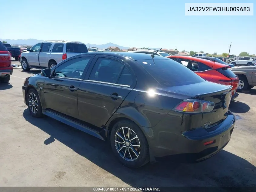 2017 Mitsubishi Lancer Es/Se/Sel VIN: JA32V2FW3HU009683 Lot: 40318031