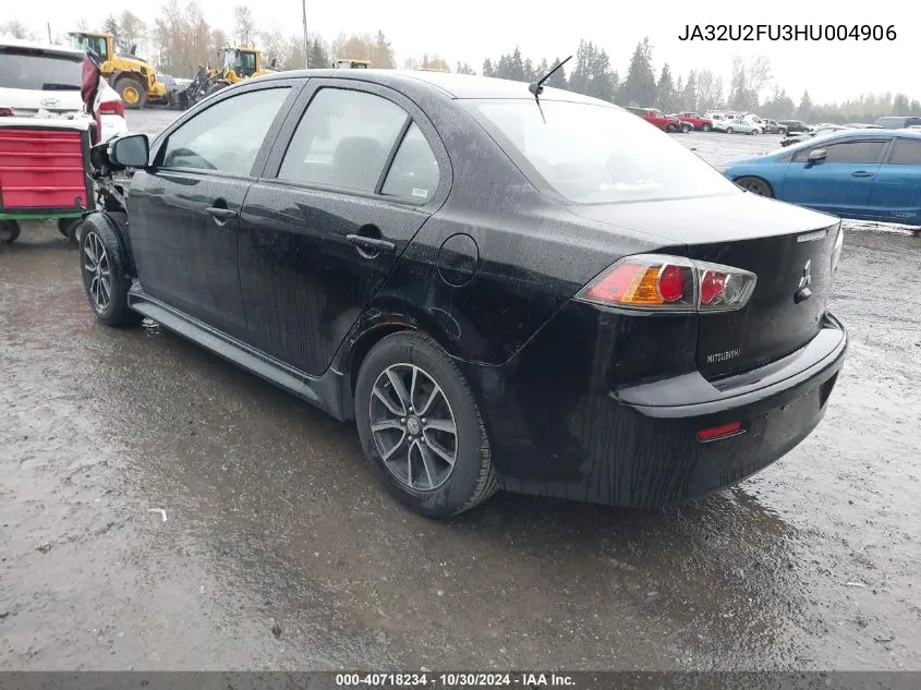 2017 Mitsubishi Lancer Es VIN: JA32U2FU3HU004906 Lot: 40718234