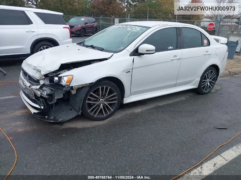 2017 Mitsubishi Lancer Se VIN: JA32V2FW0HU000973 Lot: 40768764