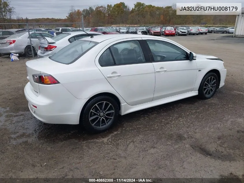 JA32U2FU7HU008179 2017 Mitsubishi Lancer Es