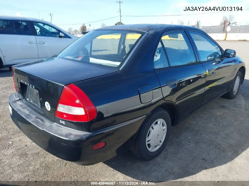 1997 Mitsubishi Mirage De VIN: JA3AY26A4VU013194 Lot: 40846667